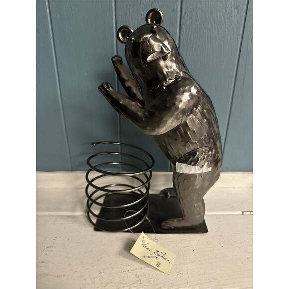 WINE BODIES Metal Bear Holding  Wine Bottle Holder New With Tag‎ - Picture 3 of 5
